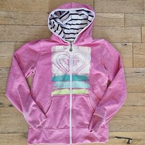 y2k Roxy Surf Pink Womens Hoodie Jacket vintage surf coconut girl 2000's